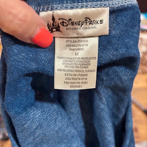 Disney Parks Walt Disney World Sweatshirt Mickey Mouse 1971 Blue Raglan‎ M - Picture 6 of 8